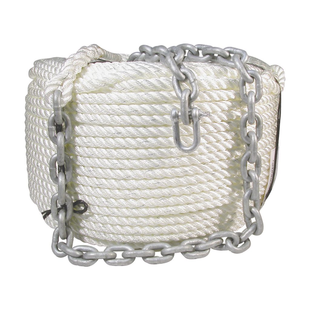 BLA Nylon Anchor Rope & Chain - Galvanised 10mm Chain